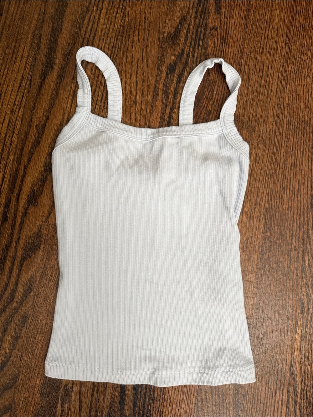 Garage pale blue ribbed tank